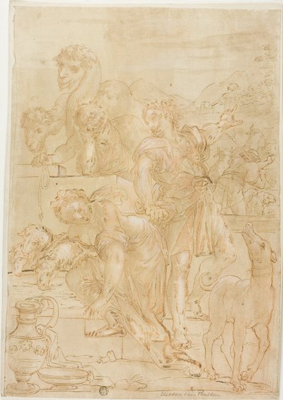 Isaac e Rebecca no poço de Theodoor van Thulden