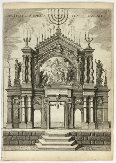 Palco em Memória de Isabella Clara Eugenia, placa 24 de Casperius Gevartius, Entrada Triunfal do Sereníssimo e Honorável Cardeal-Infante Fernando de Theodoor van Thulden