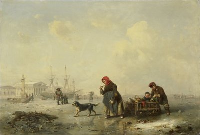 A Newa em São Petersburgo (Leninegrado) no Inverno de Theodor Hildebrandt