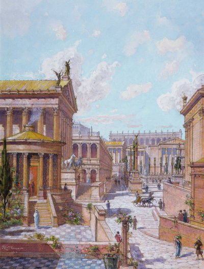 O Fórum Romano da Antiguidade, 1914 de Theodor Josef Hubert Hoffbauer