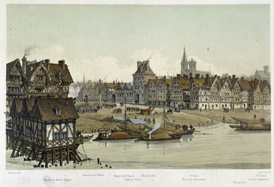Vista do Hotel de Ville de Paris de Theodor Josef Hubert Hoffbauer