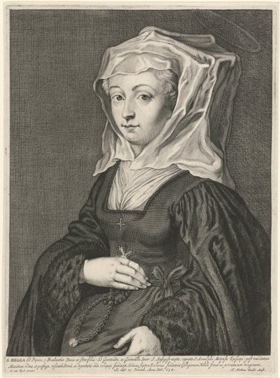 Santa Begga de Andenne de Theodor Matham