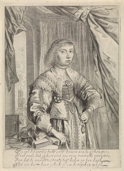 Retrato de Anna Maria van Schurman de Theodor Matham