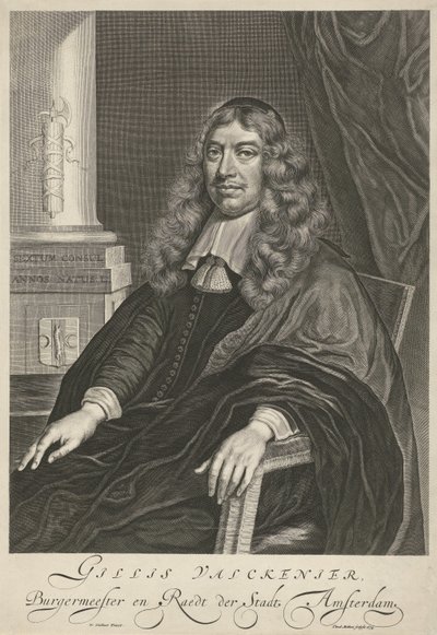 Retrato de Gillis Valckenier aos 50 anos de idade de Theodor Matham