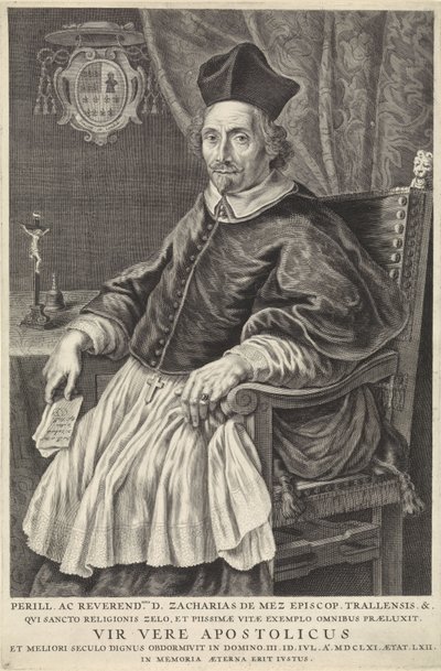 Retrato de Zacharias de Mez, bispo de Trales de Theodor Matham