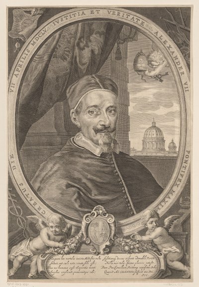 Retrato do papa Alexandre VII de Theodor Matham