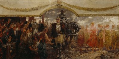 As pessoas renderizam homenagem a Bismarck, 1911 de Theodor Rocholl