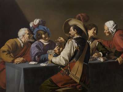 Cartas de jogo (óleo sobre tela) de Theodor Rombouts