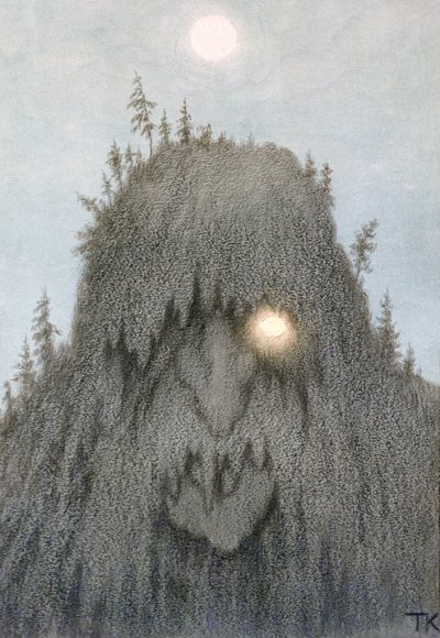 Troll da floresta de Theodor Kittelsen
