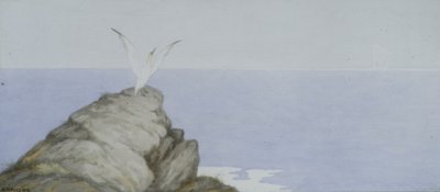 Ave marinha (aguarela sobre papel) de Theodor Kittelsen