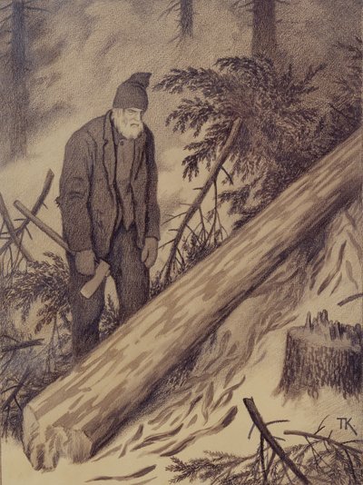 Estrada de Inverno de Theodor Kittelsen