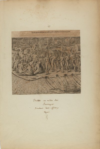 De Iss qui Acciderunt in Reditu Post Comestum Illud Mancipium. (do livro Americae, terceira parte) de Theodor de Bry