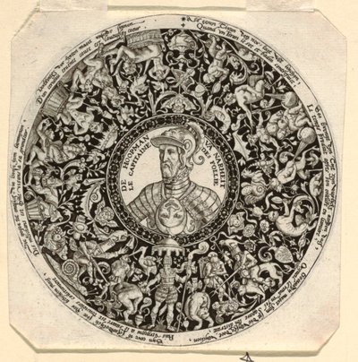 Projeto para uma Tazza gravada com um retrato do Duque de Alba como Comandante da Loucura de Theodor de Bry