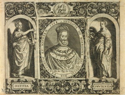 Henricus IIII Borbonius Dei Gratia Rex Francorum et Navarrae 1595 / Bry, Jean Théodore de de Theodor de Bry