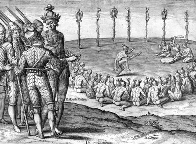 Cozinheiros indianos ameixa seca Utina de Theodor de Bry