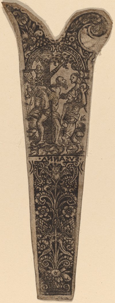 Ornamento para cabo de faca de Theodor de Bry