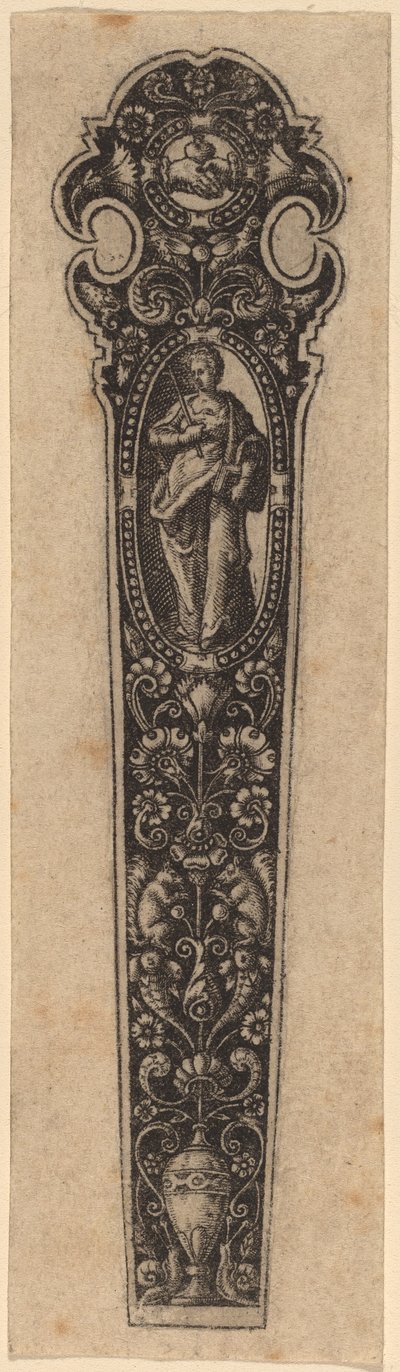 Ornamento para cabo de faca de Theodor de Bry