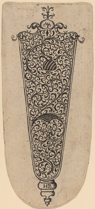 Ornamento para cabo de faca de Theodor de Bry