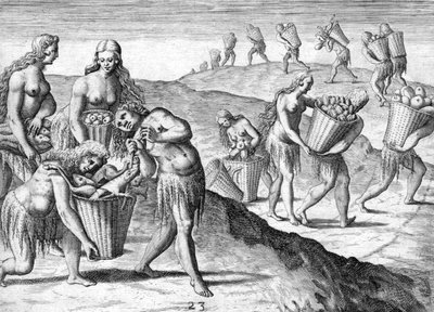 Tribo dos índios Timucua de Theodor de Bry