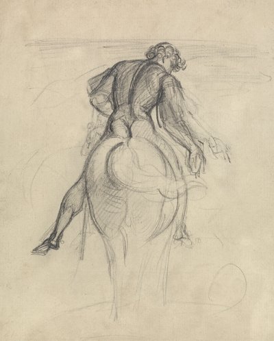 Estudo de um Homem a Montar um Cavalo de Theodor von Holst