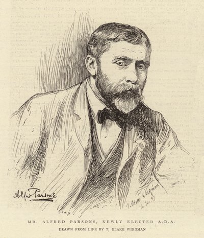 Sr. Alfred Parsons, recentemente eleito ARA de Theodore Blake Wirgman