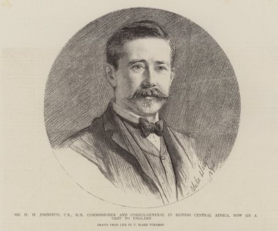 Sr. HH Johnston, Comissário e Cônsul Geral na África Central Britânica, agora em visita à Inglaterra de Theodore Blake Wirgman