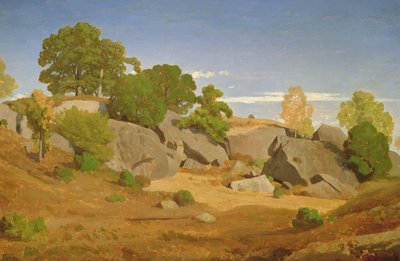 Rochas em Fontainebleau de Theodore Caruelle d Aligny