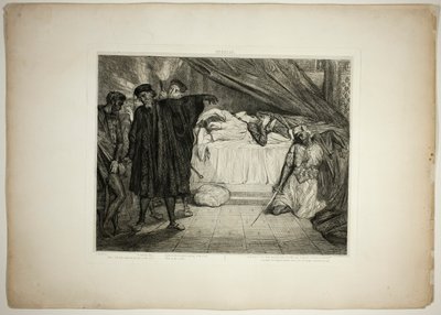 O cão espartano, prato quinze de Otelo de Théodore Chassériau