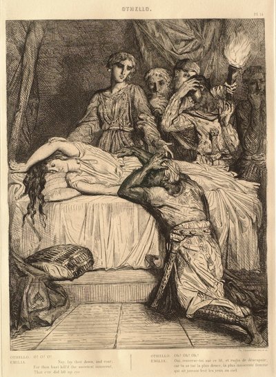 Suite Otelo: n.º 14 (ato 5, cena 2) de Théodore Chassériau