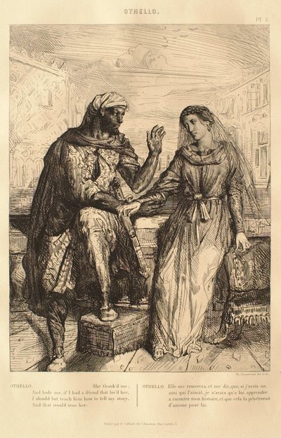 Suite Otelo: n.º 2 (ato 1, cena 3: Otelo fala com Desdémona) de Théodore Chassériau