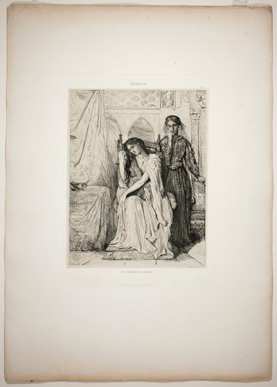 A Canção do Salgueiro, prato nove de Otelo de Théodore Chassériau