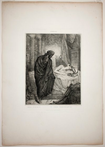 No entanto, ela deve morrer, prato onze de Otelo de Théodore Chassériau