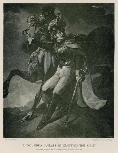Um cuirassier ferido abandonando o campo de Theodore Gericault