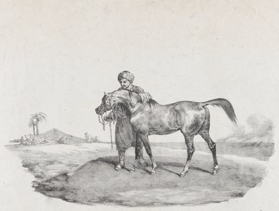 Um cavalo árabe, 1821 de Theodore Gericault
