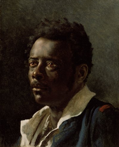 Homem negro (estudo de retrato) de Theodore Gericault
