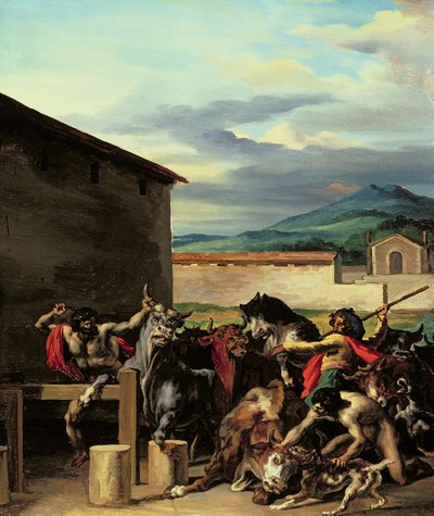 Mercado de Gado bovino de Theodore Gericault