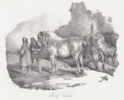 Cheval Cauchois (Um cavalo autóctone de Caux, na Normandia) de Theodore Gericault
