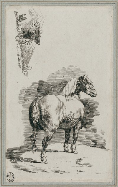 Cavalo cinzento salpicado (A Dapple-Gray Horse) de Theodore Gericault