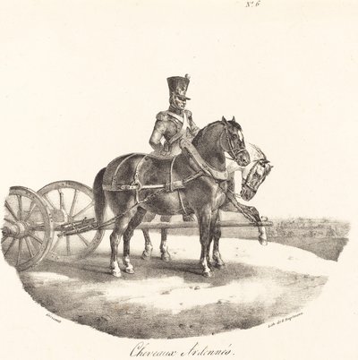 Cavalos das Ardenas de Theodore Gericault