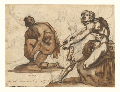 Nus clássicos (anverso); Estatuária clássica (verso) de Theodore Gericault