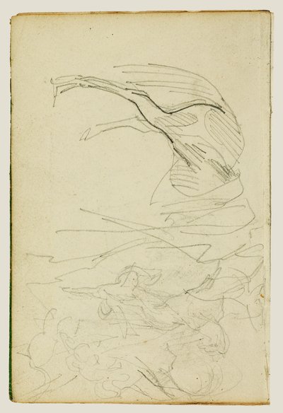 Estudo composicional, estudos sobre cavalos de Theodore Gericault