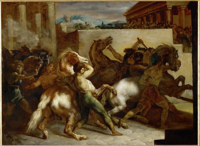 Corridas de cavalos gratuitas em Roma - Corridas de cavalos em Roma ... de Theodore Gericault
