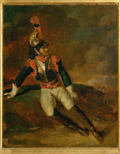 Cuirassier blesse, esboço ... de Theodore Gericault