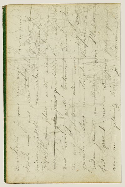 Rascunho de carta de Theodore Gericault