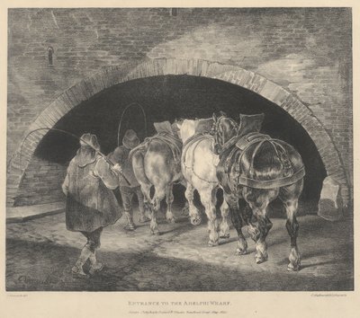 Entrada para o Cais de Adelphi de Theodore Gericault