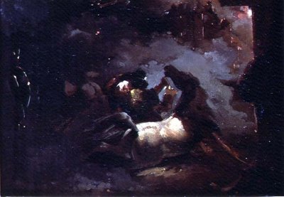 Episódio da Campanha no Egito (óleo sobre papel) de Theodore Gericault