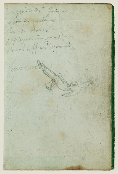 Estudo de figuras e inscrições de Theodore Gericault