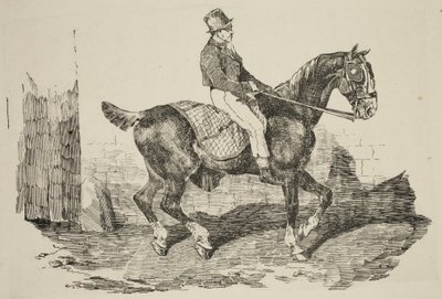 Géricault - Cavalo de carruagem montado por um palfreneiro, 1820 de Theodore Gericault