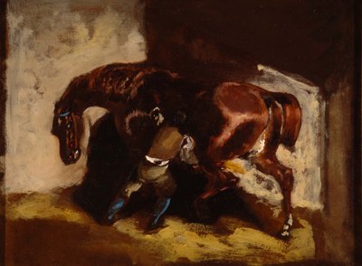 Géricault - Homem a tratar de um cavalo, 2007.035.128 de Theodore Gericault