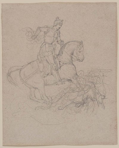 Géricault - São Jorge e o Dragão, 1816-17 de Theodore Gericault